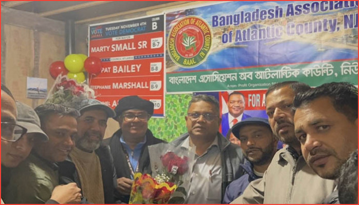 নিউজার্সিতে নির্বাচনী বিজয় উদযাপন, সোহেল ও সুব্রতকে সংবর্ধনা