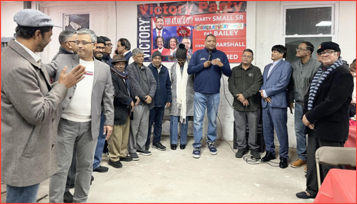 আটলান্টিক সিটিতে নির্বাচনী  বিজয় সমাবেশ 