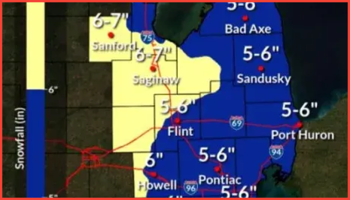 মেট্রো ডেট্রয়েটে আসছে ঠান্ডা আর ভারী তুষার, ৪ থেকে ৭ ইঞ্চির পূর্বাভাস