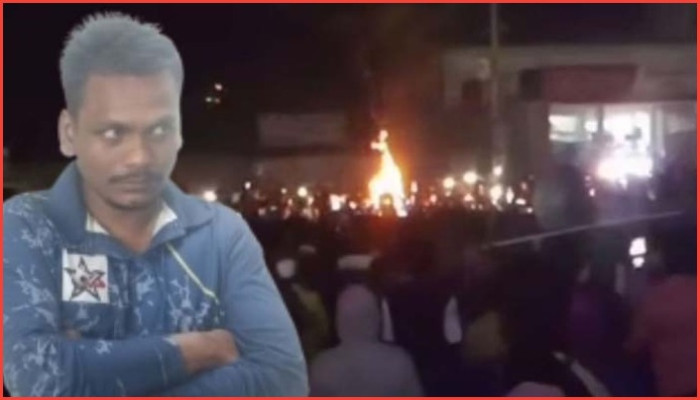 ময়মনসিংহে ধর্মীয় অবমাননার অভিযোগে যুবককে পিটিয়ে হত্যা, মরদেহে আগুন