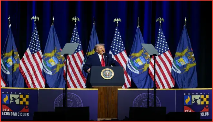 মিশিগানে ট্রাম্পের আত্মবিশ্বাসী ঘোষণা : ‘অর্থনৈতিক উত্থান’