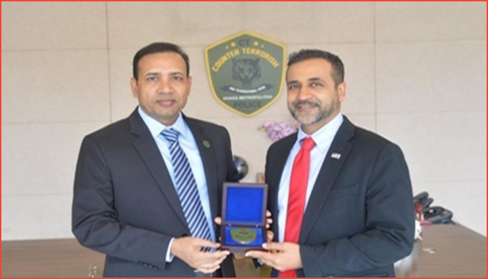 ঢাকায় সিটিটিসি প্রধানের সঙ্গে এফবিআই প্রতিনিধিদলের সৌজন্য সাক্ষাৎ