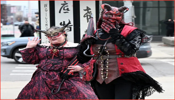 ডেট্রয়েটে ‘মার্শ দ্যু নেইন রুজ’ প্যারেড