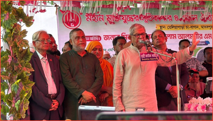 বীর শহীদদের প্রাপ্য সম্মান দেয়নি ফ্যাসিস্ট সরকার : মাধবপুরে মির্জা ফখরুল
