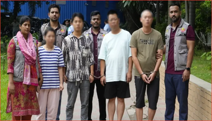 ঢাকায় চীনা সাইবার গ্যাংয়ের আস্তানা, নারীসহ গ্রেফতার ৪